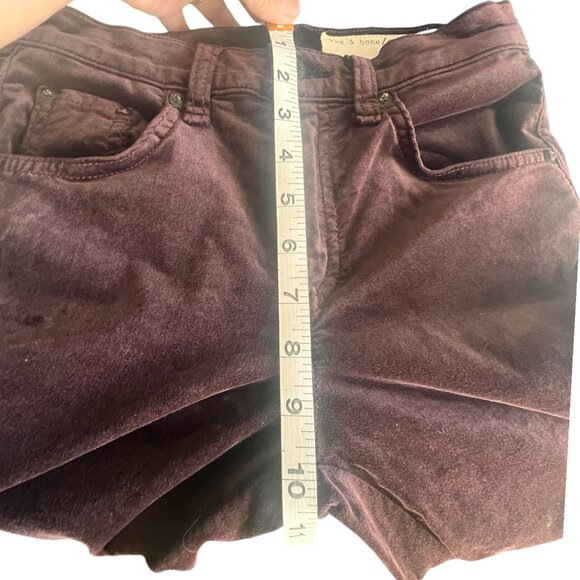 Rag & Bone Women's Suede Pants in purple, size 24. Soft and sleek - Picture 6 of 13